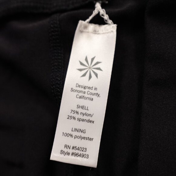 Athleta Colorblock Capri Leggings Women’s Large Black Blue 17.5” Inseam - Picture 3 of 12